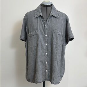 100% Cotton Gingham Short Sleeve Button Down